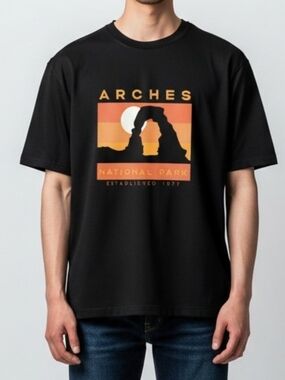 Arches National Park Black Graphic Tee